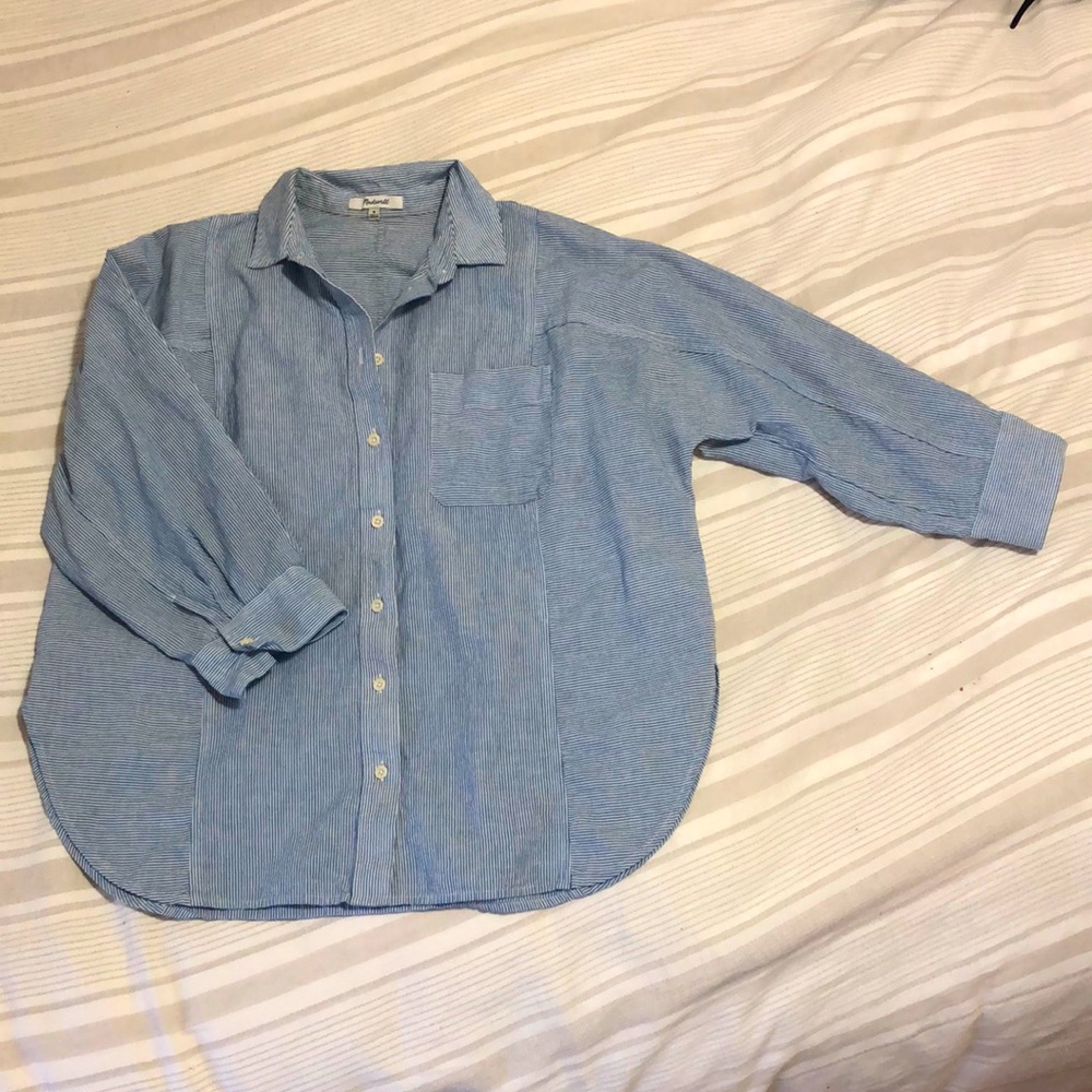 MADEWELL | Button Down Striped Shirt | Medium